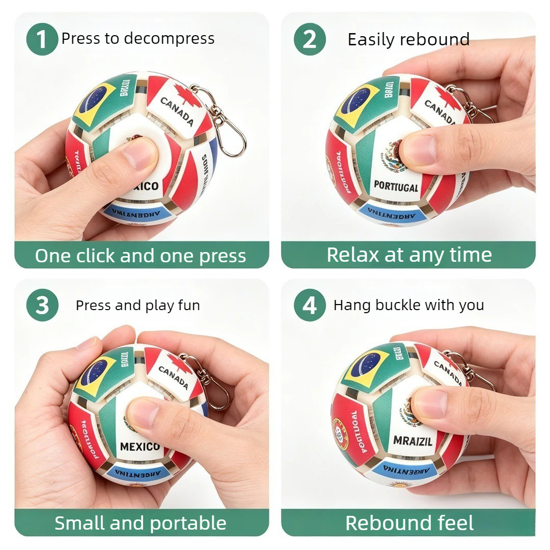 Soccer Keychain Fidget Toy Str - مراجعة Sports Equipment Box وسعره