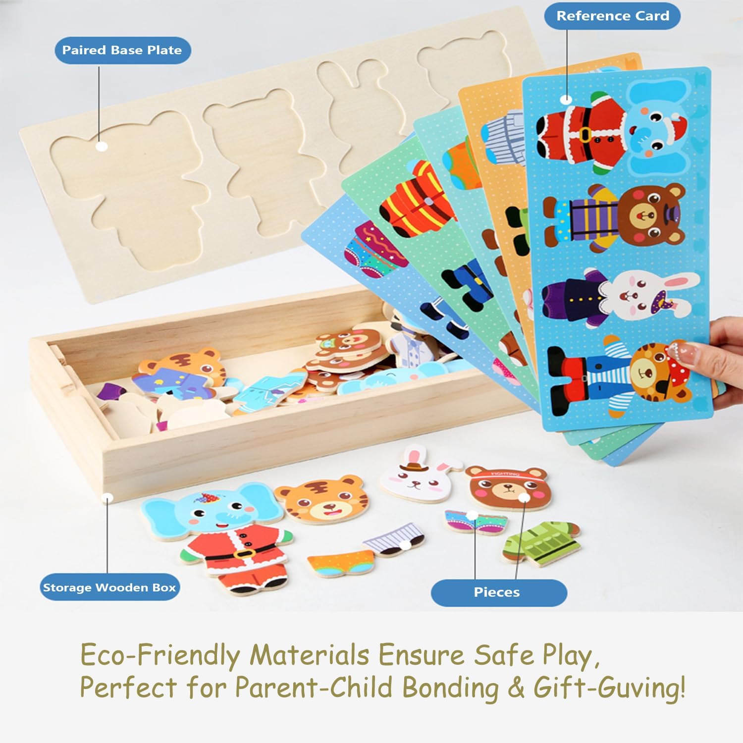 Wooden Jigsaw Bear Family Puzz - مراجعة Sports Equipment Box وسعره