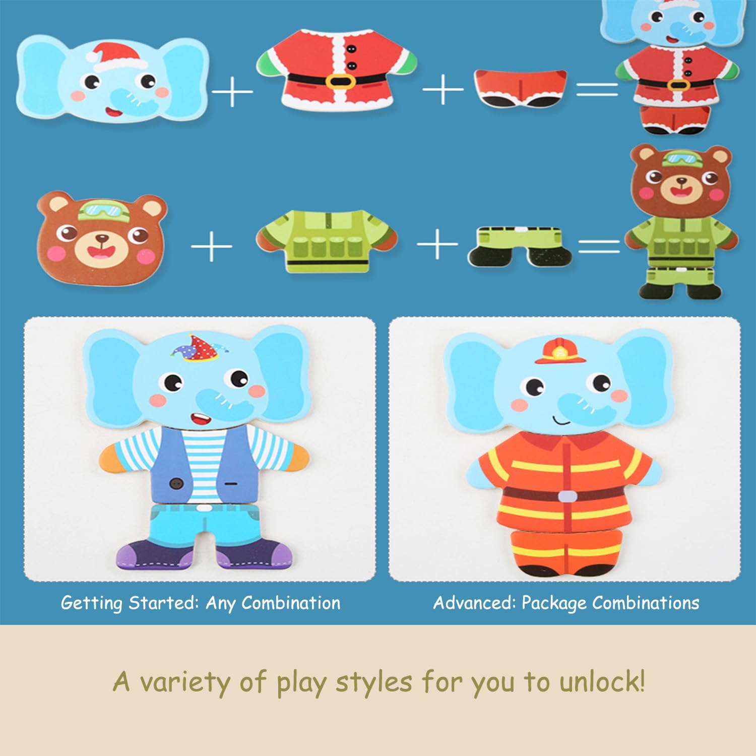 Wooden Jigsaw Bear Family Puzz - مراجعة Sports Equipment Box وسعره