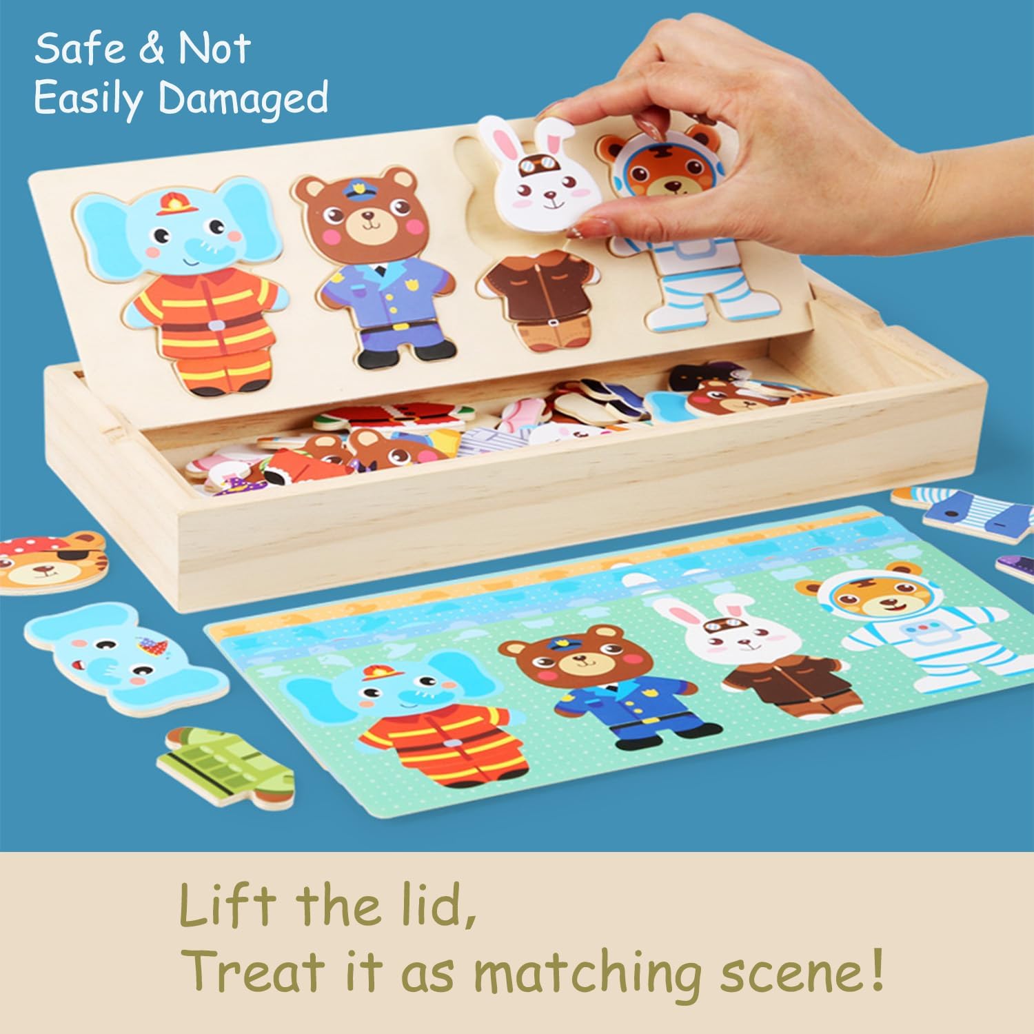 Wooden Jigsaw Bear Family Puzz - مراجعة Sports Equipment Box وسعره