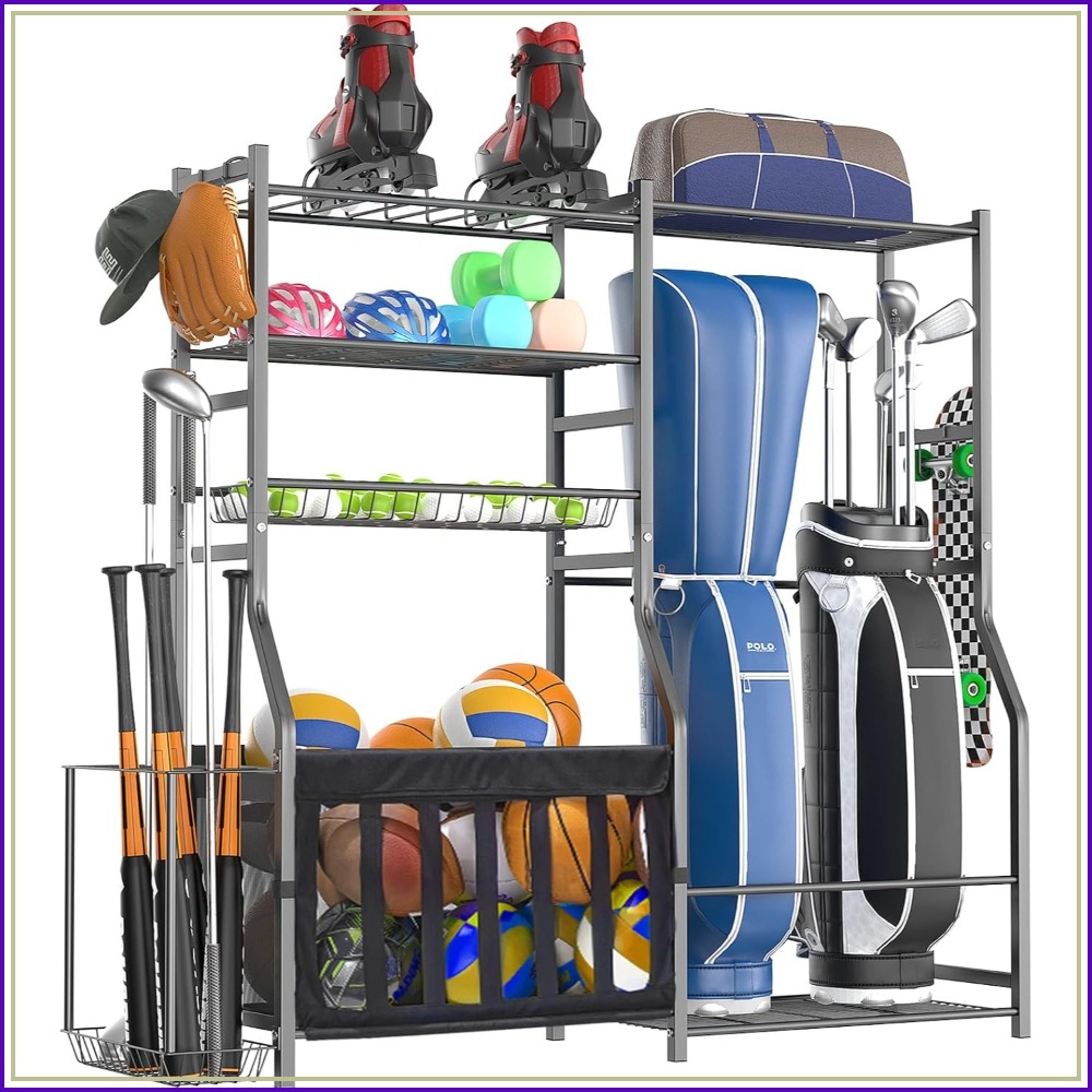 Heavy Duty Garage Sports Equip - مراجعة Sports Equipment Outdoor Storage وسعره