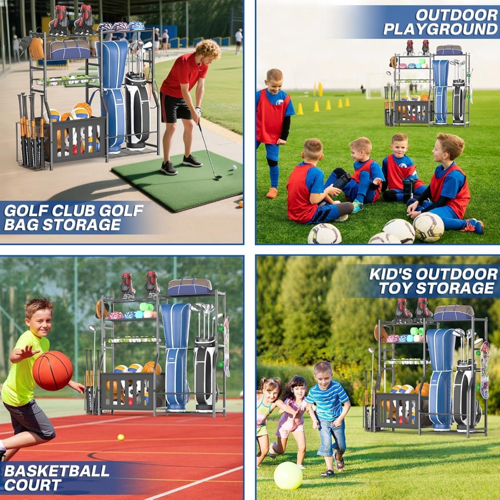 Heavy Duty Garage Sports Equip - مراجعة Sports Equipment Outdoor Storage وسعره