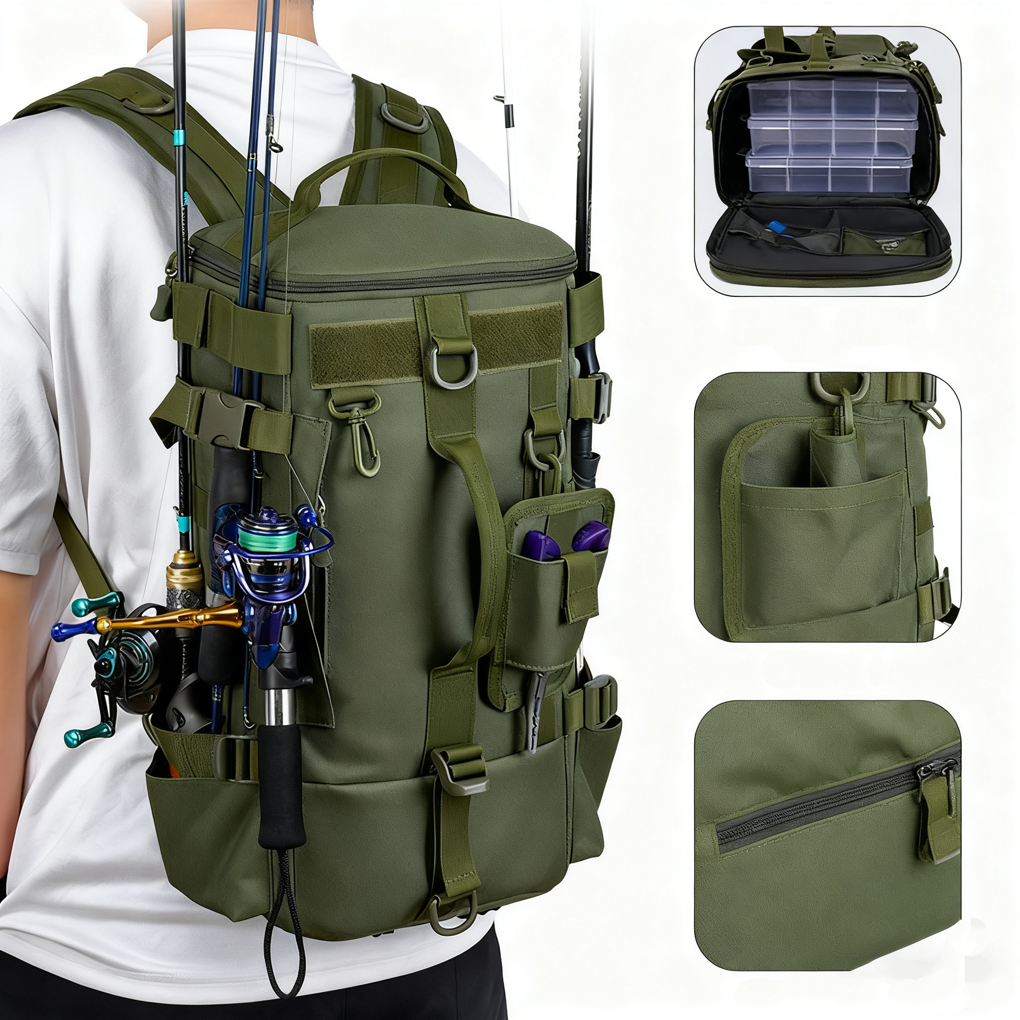 Multifunctional Fishing Backpa - مراجعة Sports Equipment Outdoor Storage وسعره