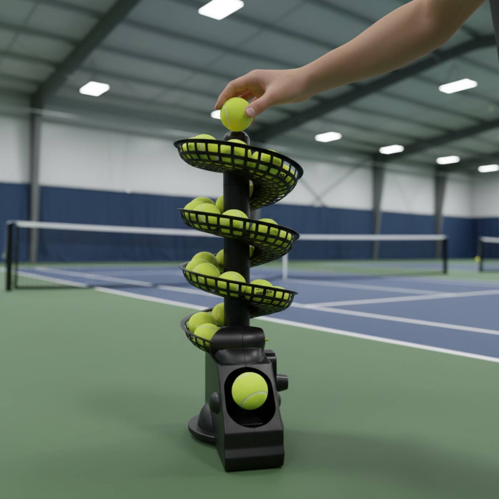 Portable Tennis Ball Machine M - مراجعة Sports Equipment Training وسعره