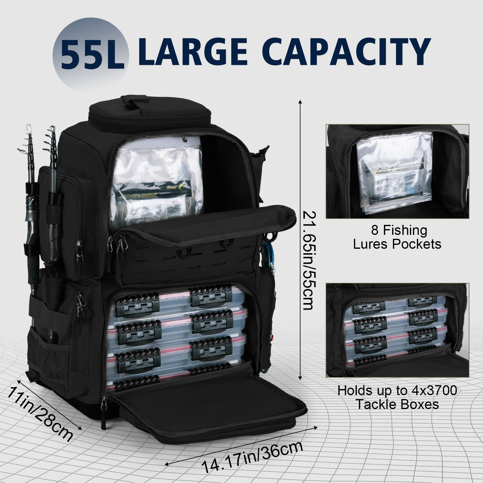 Goture 55*36*28cm Multifunctio - مراجعة Sports Equipment Outdoor Storage وسعره