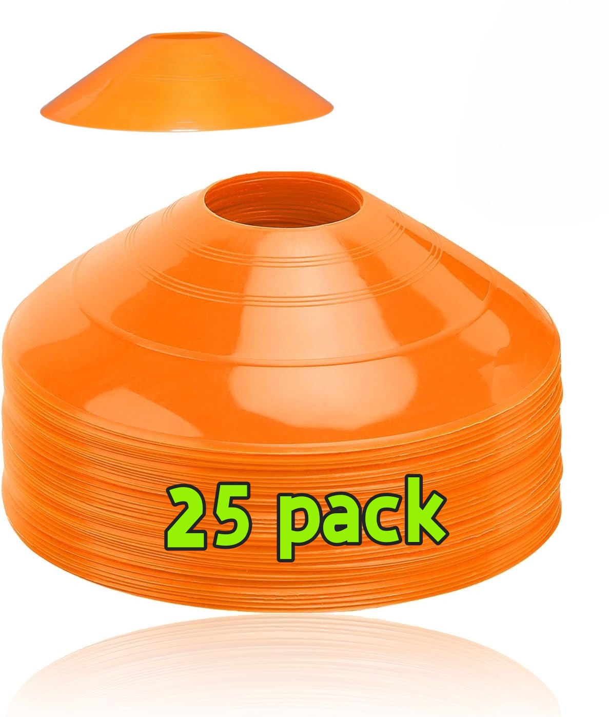 25 Pack football cone plate  f - مراجعة Sports Equipment Training وسعره